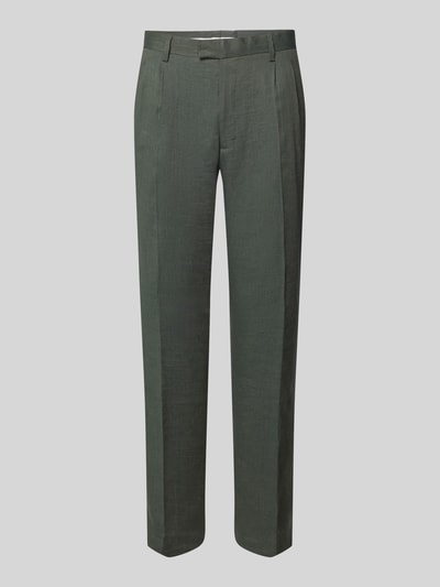 MCNEAL Stoffhose aus Leinenmix Oliv 2