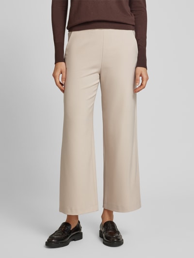 Raffaello Rossi Wide leg stoffen broek met verkort model, model 'PALINA' Zand - 4