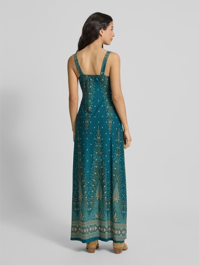 Apricot Maxikleid mit V-Ausschnitt Petrol 5