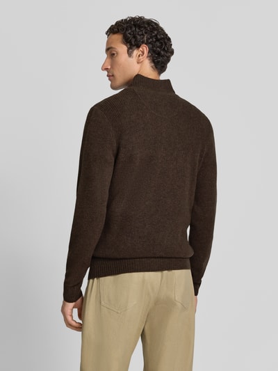 MCNEAL Regular Fit Strickpullover aus reiner Wolle Schlamm Melange 5