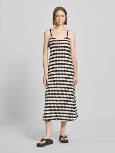 Only Sukienka z dzianiny o linii A na cienkich ramiączkach Czarny 1