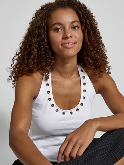 WEEKDAY Tanktop met halter, model 'Vera' Wit - 3