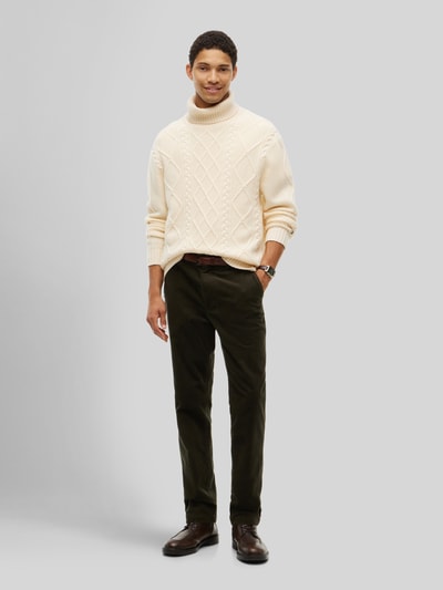 Tommy Hilfiger Slim Fit Cordhose aus Baumwoll-Mix Oliv 1