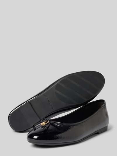 Tommy Hilfiger Ballerina's van lakleer BLACK - 4
