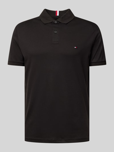 Tommy Hilfiger Slim Fit Poloshirt mit Logo-Stitching Black 2