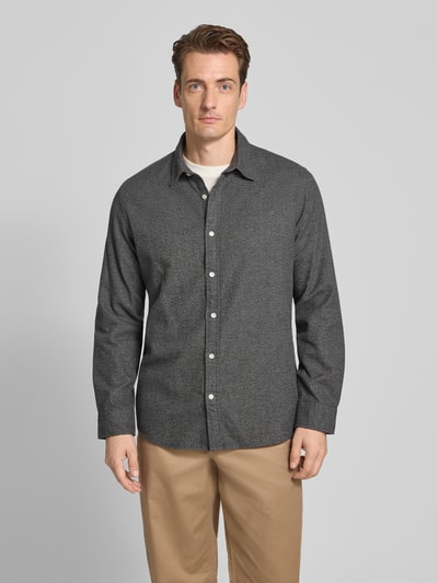 SELECTED HOMME Regular fit vrijetijdsoverhemd van puur katoen, model 'NOAH' Middengrijs - 4