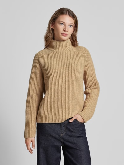 MOS MOSH Gebreide pullover met turtleneck, model 'Thyra' Beige - 4