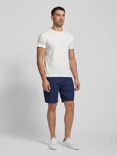 Scotch & Soda Regular fit bermuda met steekzakken opzij, model 'FAVE' Donkerblauw - 1