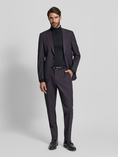 Strellson Spodnie do garnituru o kroju regular fit z dodatkiem wełny model ‘MARUY’ Śliwkowy 1