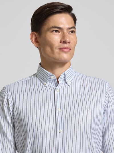 Christian Berg Men Regular Fit Business-Hemd aus reiner Baumwolle Bleu 3