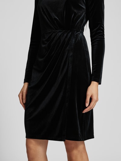 Zero Knielanges Kleid mit gelegten Falten Black 3