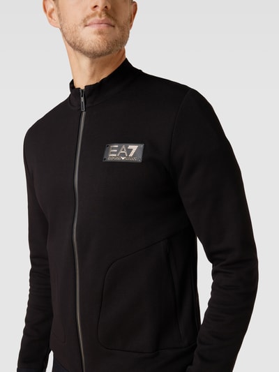 EA7 Emporio Armani Sweatjacke mit Label-Patch Black 3