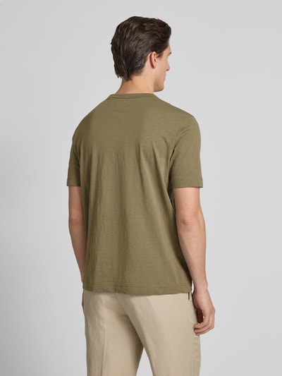 Marc O'Polo Regular Fit T-Shirt aus weichem Slub Jersey Oliv 5
