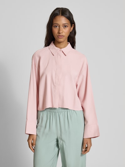 Only Relaxed Fit Hemdbluse aus Viskose-Mix Modell 'LARIS' Rosa 4