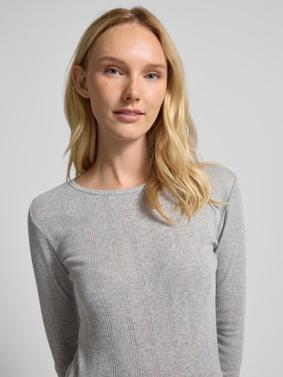 Vero Moda Regular fit shirt met lange mouwen van puur katoen, model 'LISA'
 Lichtgrijs - 3