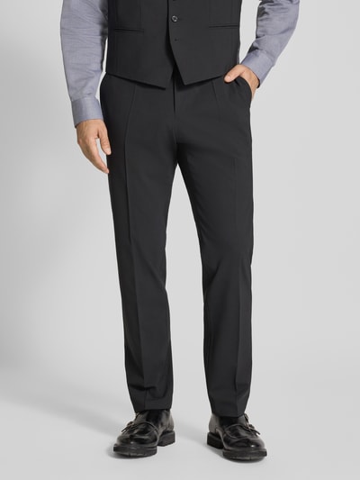 BOSS Slim Fit Anzughose aus Schurwoll-Mix Modell 'H-GIO-MM-C-NF' Black 4
