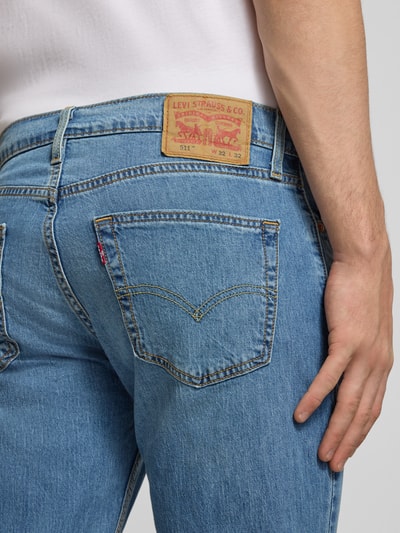 Levi's® Slim Fit Jeans aus Baumwoll-Mix Modell '511®' Hellblau 3