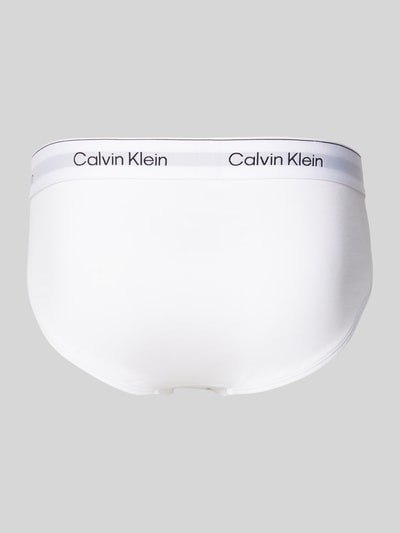 Calvin Klein Underwear Slipy z elastycznym pasem z logo w zestawie 3 szt. Biały 3