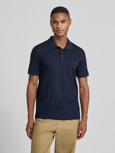 JOOP! COLLECTION Poloshirt met korte knoopsluiting Model 'Roni' Marineblauw - 4