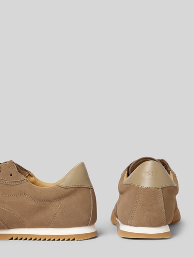 BOSS Lage sneakers van echt leer Beige - 2