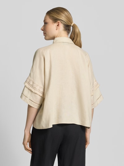 Weekend Max Mara Loose Fit Hemdbluse aus reinem Leinen Modell 'PALA' Sand 5