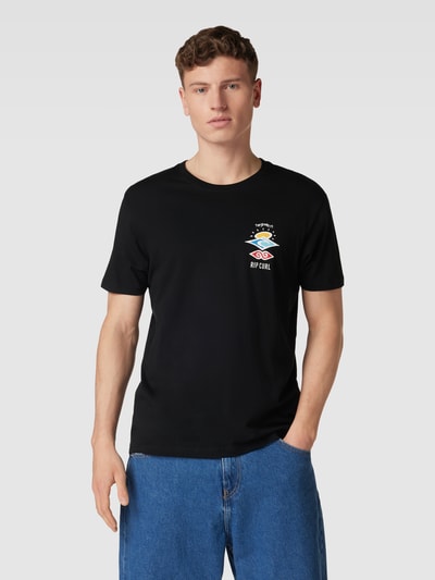 Rip Curl T-shirt z okrągłym dekoltem model 'SEARCH ICON’ Czarny 4