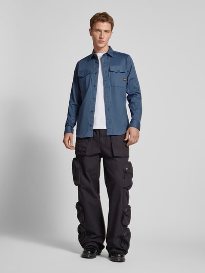 G-Star Raw Slim Fit Freizeithemd mit Label-Patch Blau 1