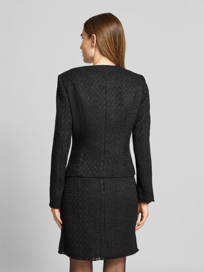 Marc Cain Żakiet z imitacji bouclé Czarny 5