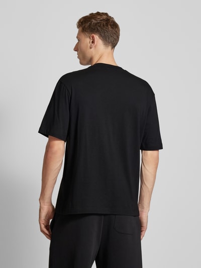 Hugo Blue T-Shirt mit Label-Print Modell 'Nimper' Black 5