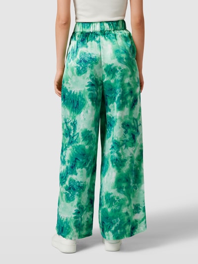 Object Broek met all-over motief, model 'Sumai' Groen - 5