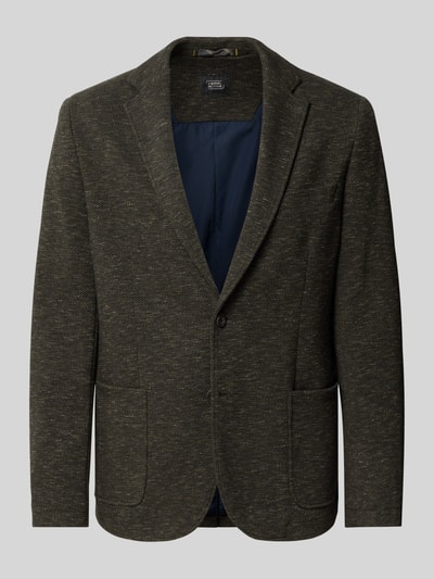 camel active Regular fit 2-knoops colbert met reverskraag Olijfgroen - 2