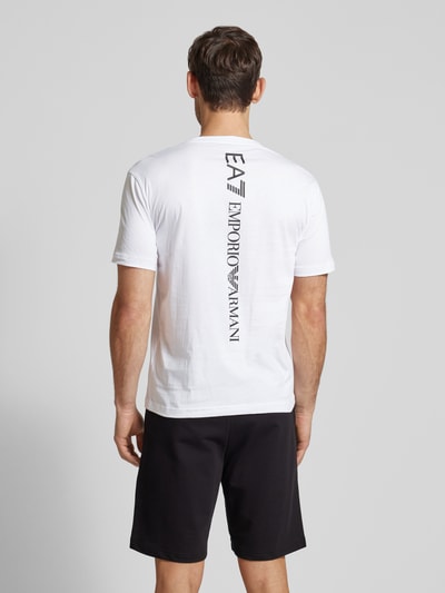 EA7 Emporio Armani T-Shirt mit Label-Print Weiss 5