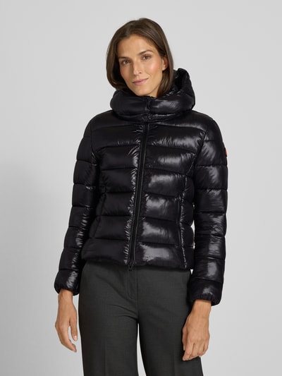 SAVE THE DUCK Gewatteerd jack met ritszakken, model 'COSMARY' Zwart - 4