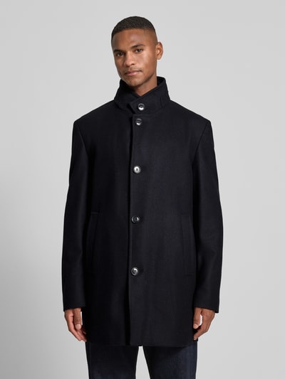 Strellson Regular Fit Wollmantel mit Stehkragen Modell 'FINCHLEY' Marine 4