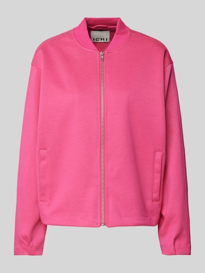 ICHI Sweatjacke mit Stehkragen Modell 'KATE NEO' Pink 2