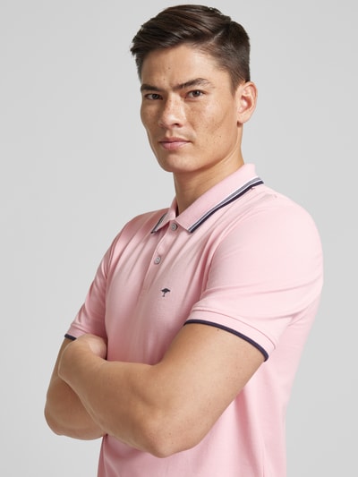 Fynch-Hatton Koszulka polo o kroju regular fit z paskami w kontrastowym kolorze Różowy 3