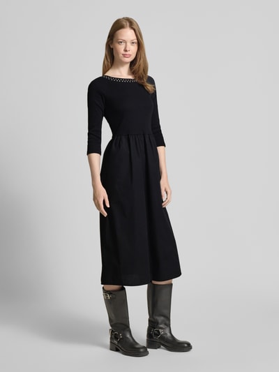 Zero Midikleid mit Rundhalsausschnitt Black 1