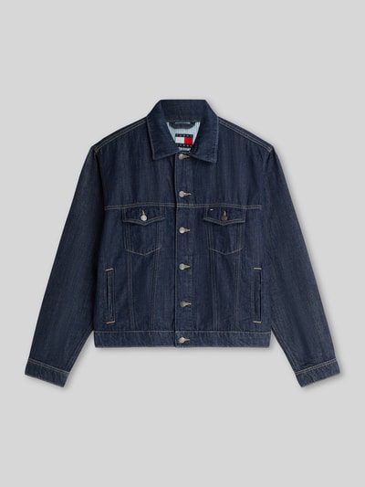 Tommy Jeans regular fit jeansjack van mix van katoen en linnen Donkerblauw - 2
