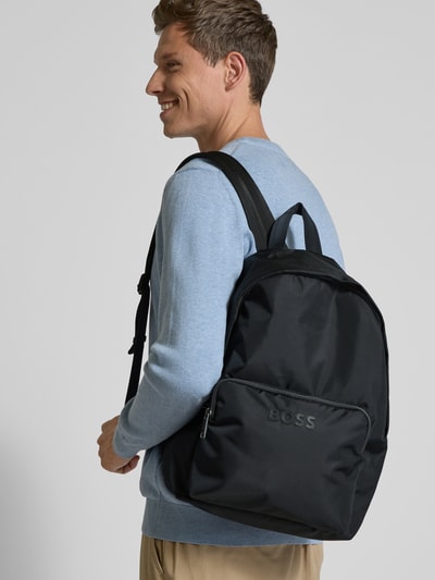 BOSS Rugzak met labelapplicatie, model 'Catch_3.0' Donkerblauw - 1