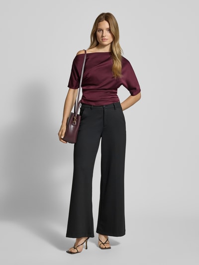 Swing Blouseshirt met plooien Donkerrood - 1