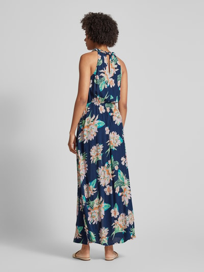 Vila Maxi-jurk met bloemenprint, model 'MESA' Marineblauw - 5