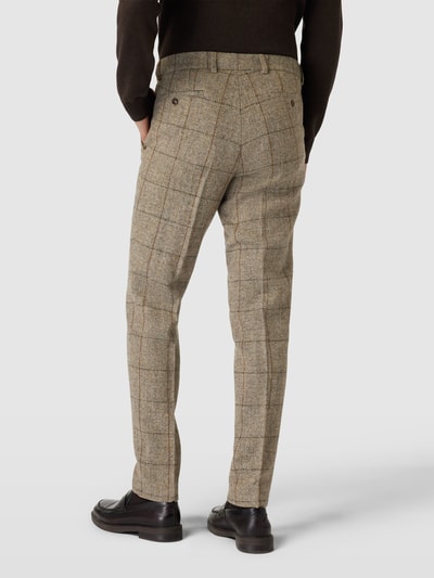 Carl Gross Stoffhose mit Gitterkaro Modell 'Shiver' Beige 5
