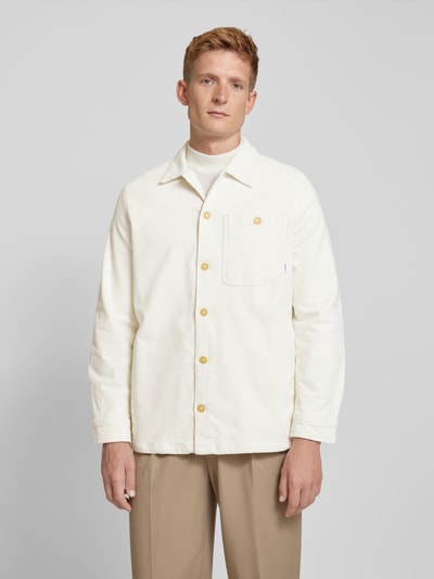 Lindbergh Relaxed Fit Overshirt mit aufgesetzter Brusttasche Offwhite 4