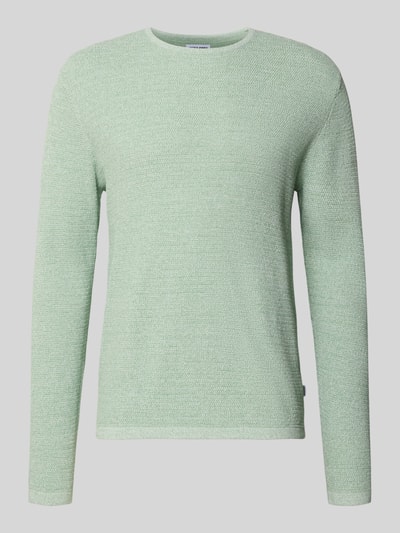 Jack & Jones Gebreide pullover met geribde ronde hals, model 'GEORGE' Mintgroen - 2