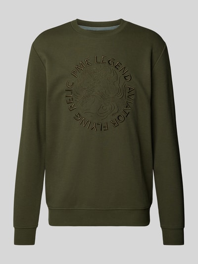 PME Legend Sweatshirt met ronde hals Olijfgroen - 2