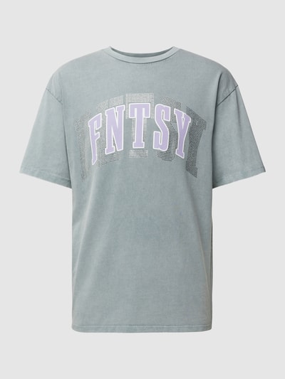 FNTSY T-shirt met extra brede schouders Middengrijs - 2