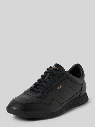 BOSS Leren sneakers met labelprint, model 'Zayn'  - 1