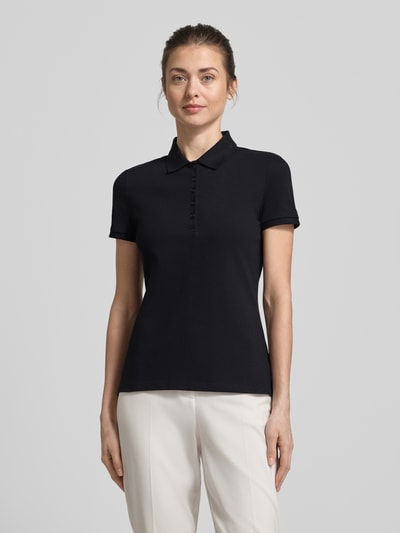 Christian Berg Woman Slim Fit Poloshirt mit Knopfleiste Black 4