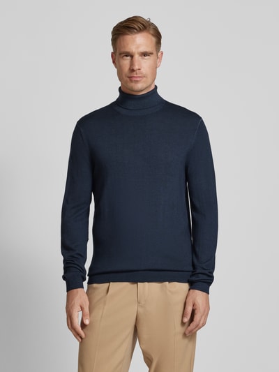 OLYMP Level Five Slim Fit Strickpullover mit Rollkragen Marine 4