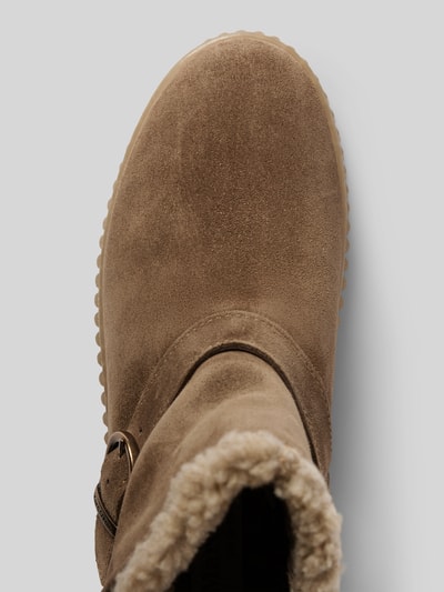 Marc O'Polo Boots aus echtem  Wildleder mit Teddy-Futter und Schnalle Taupe 3